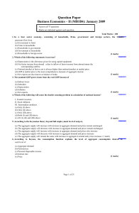 Business Economics – II (MB1B4): January 2009