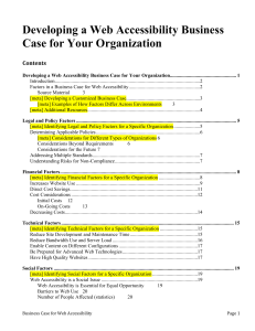 WAI business case Buffet