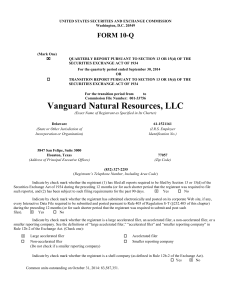 FORM 10-Q - Vanguard Natural Resources LLC