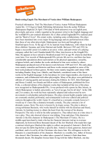 Boekverslag Engels The Merchant of Venice door William