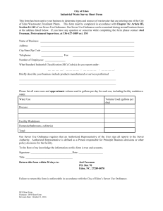 Industrial Waste Survey-Short Form