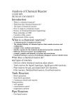 Fundamental Knowledge for Analysis of Chemical Reactor