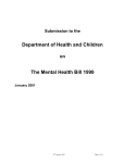 Submission to the Department of Health and Children on The Mental