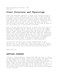 Plant Structure and Physiology