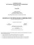 GEOSPACE TECHNOLOGIES CORP (Form: 8