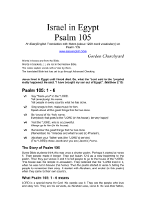 Psalm 105: 12 - EasyEnglish Bible