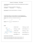 Section 2.3 Continuity AP Calculus - AP Calculus