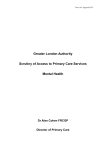 Mental Health – Accessing services in primary care