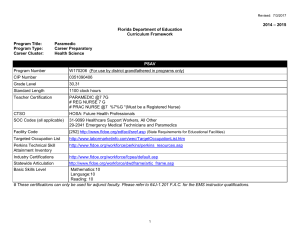 Paramedic (W170206) - Florida Department Of Education