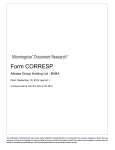 Form CORRESP Alibaba Group Holding Ltd