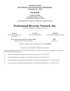 Professional Diversity Network, Inc. - corporate