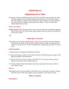 CHAPTER 12 Adaptations Over Time