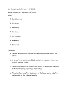 Key Concepts and Defin