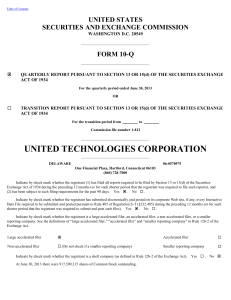 UNITED TECHNOLOGIES CORP /DE/ (Form: 10
