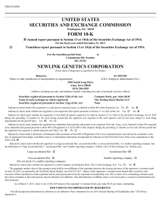 NEWLINK GENETICS CORP (Form: 10-K, Received