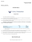 VITAL THERAPIES INC (Form: 424B5