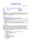 Course Content Form - Pima Community College