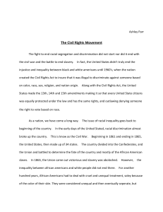 The Civil Rights Movement - Ashley Parr`s EPORTFOLIO