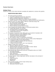 Practice Final Exam Multiple Choice Identify the letter of the choice