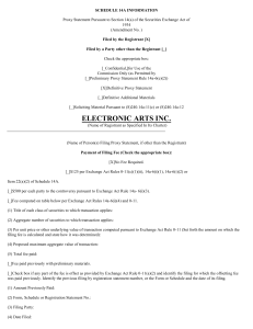 ELECTRONIC ARTS INC (Form: DEFS14A, Received: 02/28/2000