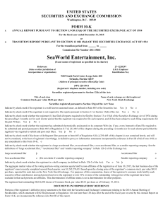 SeaWorld Entertainment, Inc. (Form: 10-K, Received