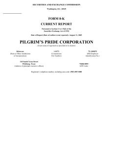 Pilgrim`s Pride Corporation