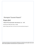 FORM 6-K - Morningstar Document Research