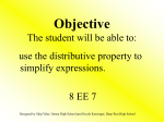 Distributive Property - Campbell County Schools