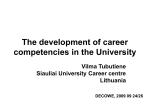 The development of career competencies in the