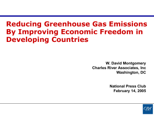 Reducing Greenhouse Gas Emmissions by Improving Economic