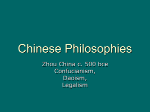 Chinese Philosophies