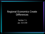 Regional Economics Create Differences