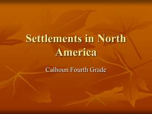 Settlements in North America
