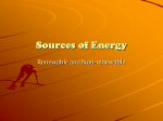 Sources of Energy - Primary Resources