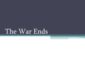 The War Ends