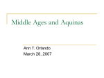Middle Ages and Aquinas
