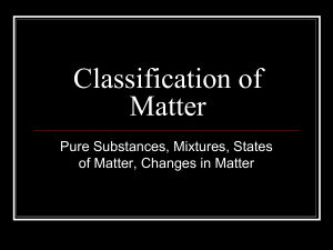 Ch. 1: Matter and Change