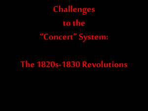 Revolutions of the 1820s to 1830