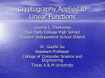 Cryptography and Inverse Linear Function Powerpoint