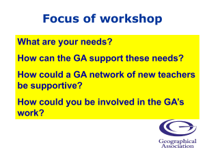 How could a GA network of new teachers be supportive?