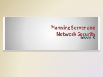 Planning Server and Network Security