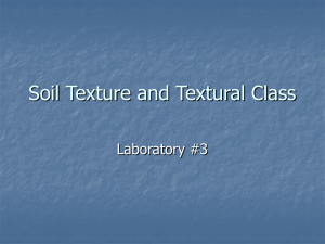 Soil Texture and Textural Class