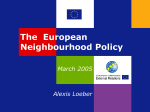 European Neighbourhood Policy - Presentation by Alexis Loeber