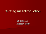 Writing an Introduction