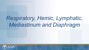 Respiratory, Hemic, Lymphatic, Mediastinum and Diaphragm