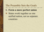 The Preamble Sets the Goals
