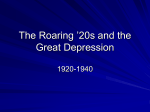 The Roaring `20s and the Great Depression
