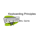 Keyboarding Principles