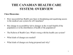 the canadian health care system