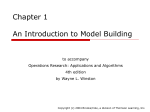 Chapter 1 An Introduction to Model Building